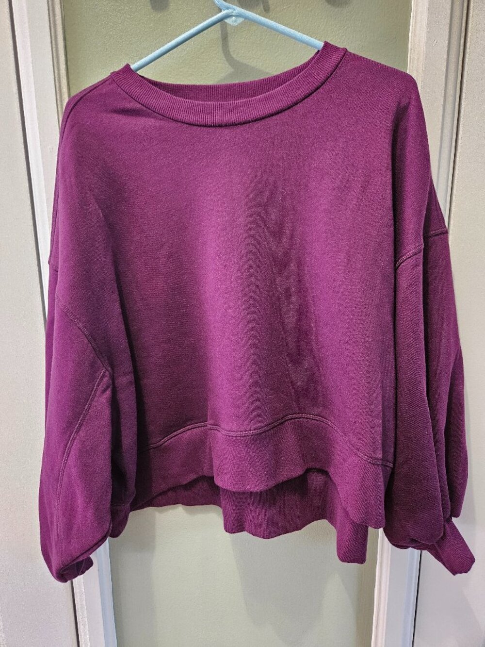 Judith March Sweatshirt Purple XL Crew Neck Cotton Blend Cozy Relaxed Boxy Fit